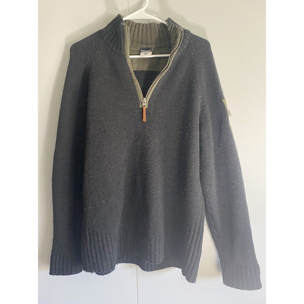 Columbia Sportswear Knit Quarter Zip Sweater Sz Medium